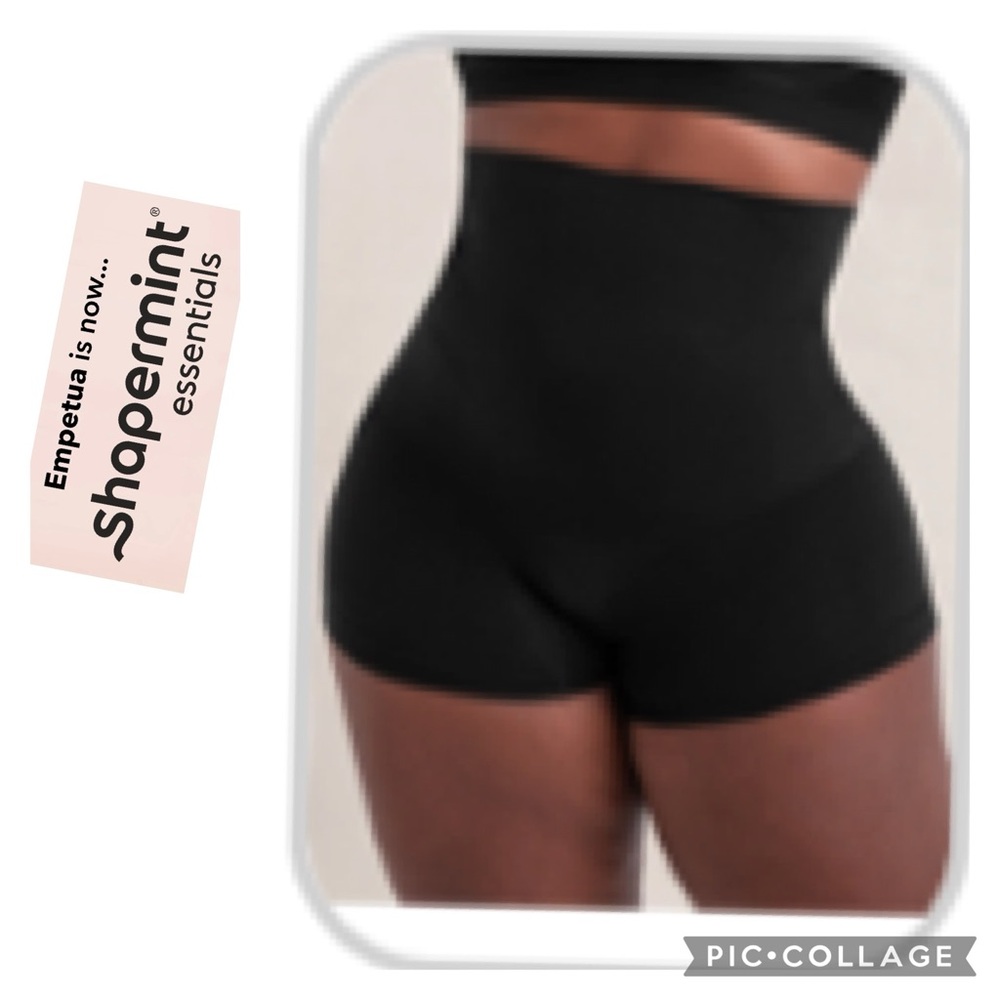 Shapermint Empetua High Waist Shaper Boyshort Black NWT XL Tummy Control